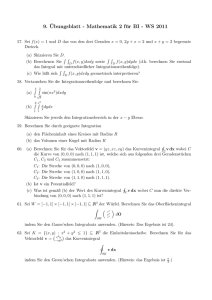 9. ¨Ubungsblatt - Mathematik 2 für BI