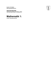 Mathematik 1: Korrekturanleitung