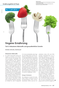 Vegane Ernährung - ernährungs umschau