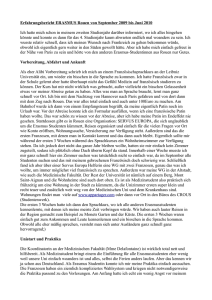Erfahrungsbericht ERASMUS Rouen von September 2009 bis Juni