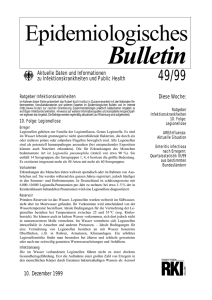 Epidemiologisches Bulletin 49/99