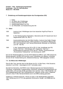 Prof. Dr. Henning Storz Modul A II – WS 04/05 7. Entstehung u