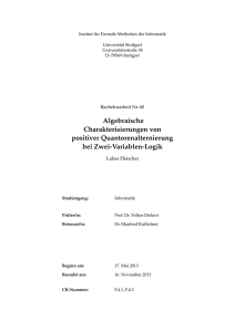 Algebraische Charakterisierungen von positiver