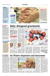 HNA-Artikel vom 23. Dezember 2009 Baby dringend gewünscht