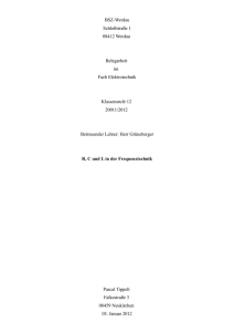 BSZ-Werdau Schloßstraße 1 08412 Werdau Belegarbeit im Fach