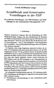 Sozialliberale und konservative Vorstellungen in der FDP