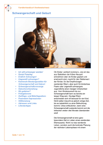 Schwangerschaft und Geburt