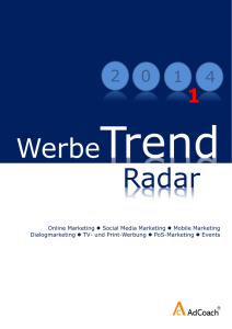 WerbeTrend Radar 1/2014