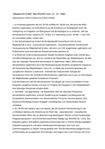 „Maastricht-Urteil“ des BVerfG vom 12. 10. 1993