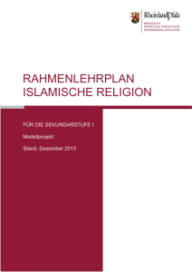 RAHMENLEHRPLAN ISLAMISCHE RELIGION