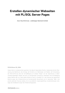 Erstellen dynamischer Webseiten mit PL/SQL Server Pages
