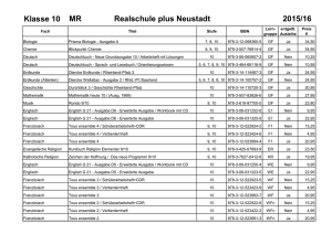 Klasse 10 MR Realschule plus Neustadt 2015/16