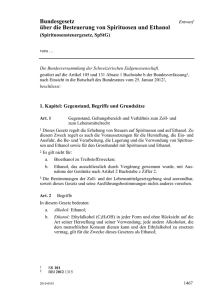 Bundesgesetz über die Besteuerung von Spirituosen und Ethanol