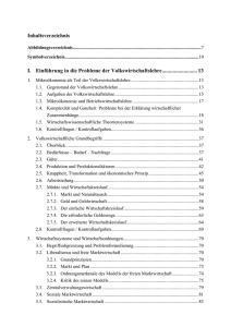 I. Einführung in die Probleme der Volkswirtschaftslehre