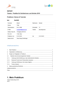 1. Mein Praktikum - Universität Wien