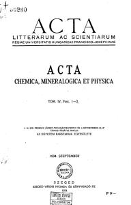 CHEMICA, MINERALOGICA ET PHYSICA