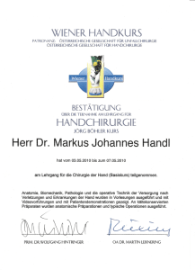 Wiener Handkurs - Dr. Markus