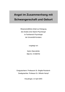 Angst im Zusammenhang mit Schwangerschaft