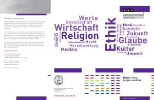Flyer zum Studiengang - Theologischen Fakultät Kiel