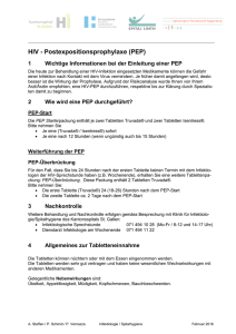 HIV - Postexpositionsprophylaxe (PEP)
