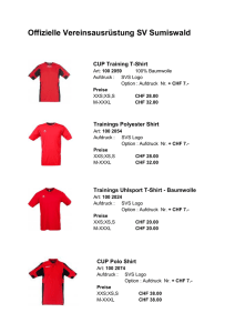 Offizielle Vereinsausrüstung SV Sumiswald