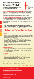 Hebamme/Entbindungspfleger - Verbundkrankenhaus Bernkastel