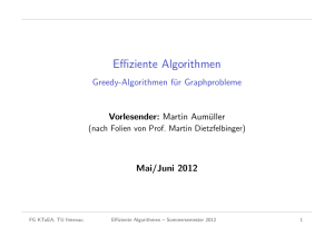 Effiziente Algorithmen - Greedy