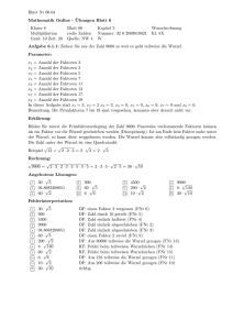 Blatt Nr 06.04 Mathematik Online - ¨Ubungen Blatt 6 Klasse 8 Blatt