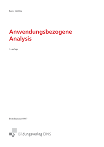 Anwendungsbezogene Analysis - Schulbuchzentrum