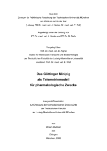 Das Göttinger Minipig als Telemetriemodell für pharmakologische