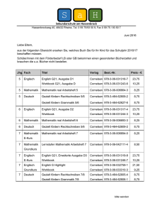 Anschaffung von Schulbüchern 2016/2017