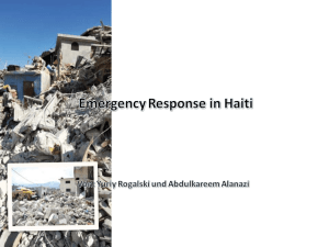 Emergency Response in Haiti