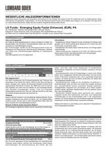 Emerging Equity Factor Enhanced, (EUR), PA