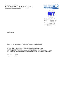 Das Studienfach Wirtschaftsinformatik in