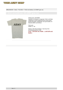 T-Shirt mit Aufdruck, US ARMY grau neu