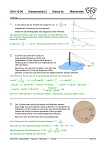 2010-12-06 Klassenarbeit 2 Klasse 9c Mathematik h x