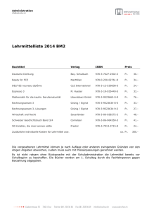 Lehrmittelliste 2014 BM2 - Wirtschaftsschule KV Chur