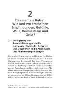 Das mentale Rätsel: Wie und wo erscheinen Empfindungen