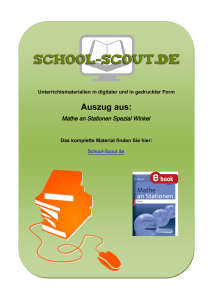 Mathe an Stationen Spezial Winkel - School