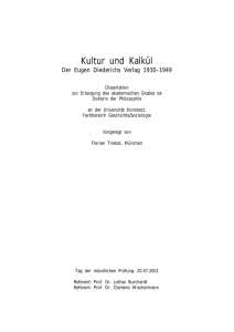 Der Eugen Diederichs Verlag - KOPS Konstanz