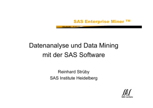 Datenanalyse und Data Mining mit der SAS-Software. - SAS-Wiki