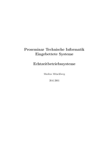 Proseminar Technische Informatik Eingebettete Systeme
