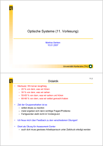 Optische Systeme (11. Vorlesung) - KIT