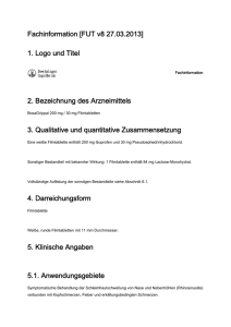 Fachinformation [FUT v8 27.0 1. Logo und Titel 2