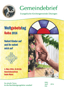 Gemeindebrief - Evangelische Kirchengemeinde Ditzingen