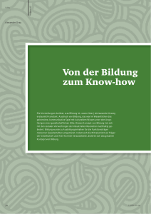 A. Grau: „Von der Bildung zum Know-how“