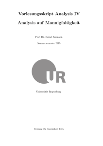 Analysis IV, SS 2015 - Universität Regensburg