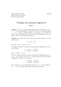 Ubungen zur Linearen Algebra II