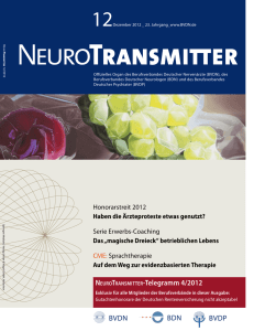 NeuroTransmitter vom Dezember 2012