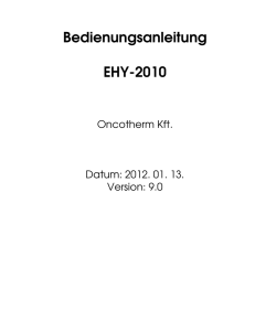 Bedienungsanleitung EHY-2010